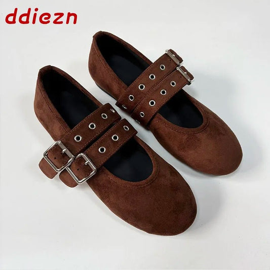 Mary Jane Ballet Flats - Buckle Strap Dance Shoes - Shello's Creative Boutique