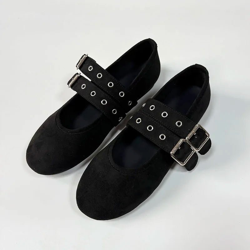 Mary Jane Ballet Flats - Buckle Strap Dance Shoes - Shello's Creative Boutique