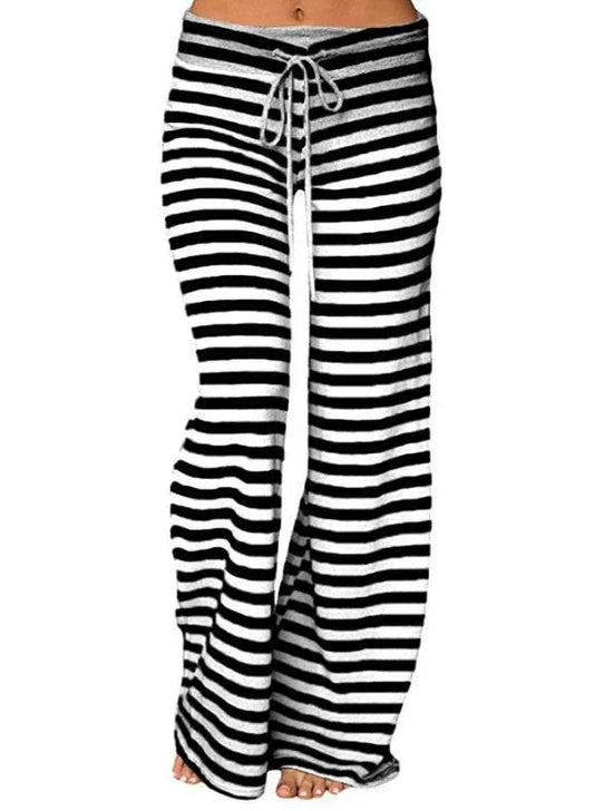 Women's Fashion Versatile Comfortable Striped Trousers – A Perfect Blend of Style and Ease - Shello's Creative Boutique