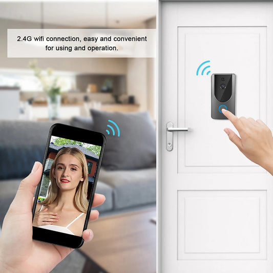 Smart WiFi Video Doorbell – Wireless Intercom & Night Vision Camera - Shello's Creative Boutique