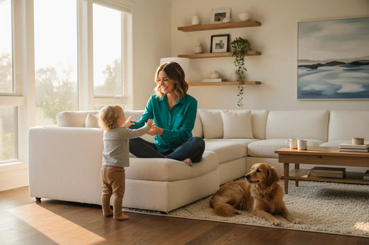 Crafting the Perfect Everyday Look with Our Women's Long-Sleeved Shirt: Stylish Solutions for Family Days with Children Pets and Comfortable Furniture - Shello's Creative Boutique