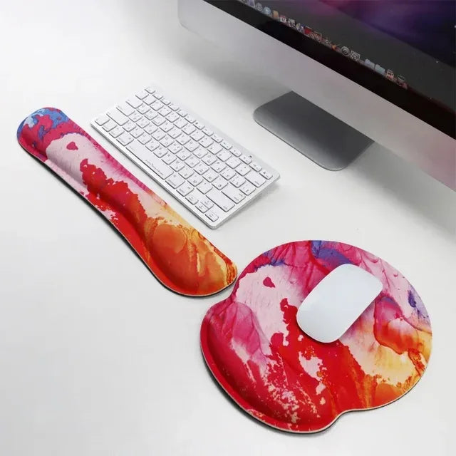 Rubber Wrist Mouse Pad Set Slow Rebound Memory Foam Comfortable Anti-slip Keyboard Hand Rest Cute Shiba Inu - Shello's Creative Boutique