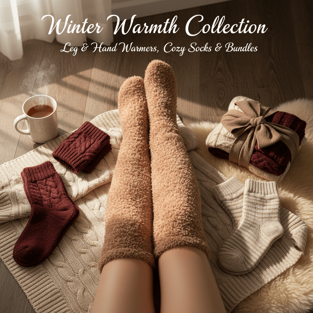 Winter Warmth Collection - Leg & Hand Warmers, Cozy Socks & Bundles - Shello's Creative Boutique
