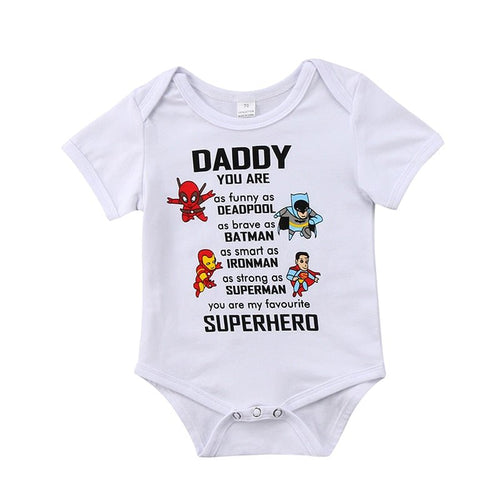 0 - 18M Infant Newborn Baby Superhero Clothes Short Sleeve Cartoon Romper - Shello's Creative Boutique