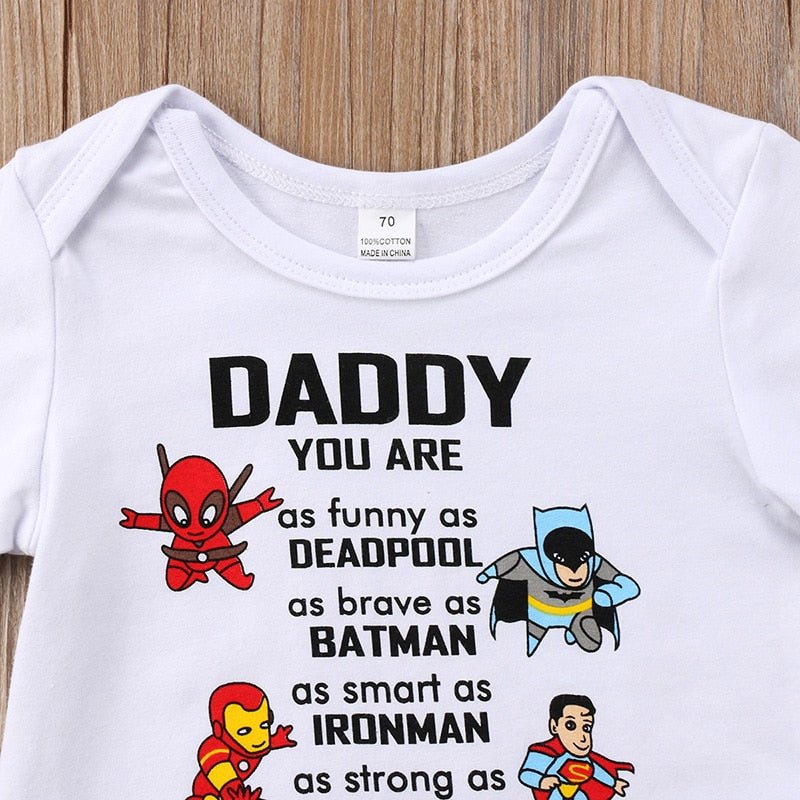 0 - 18M Infant Newborn Baby Superhero Clothes Short Sleeve Cartoon Romper - Shello's Creative Boutique