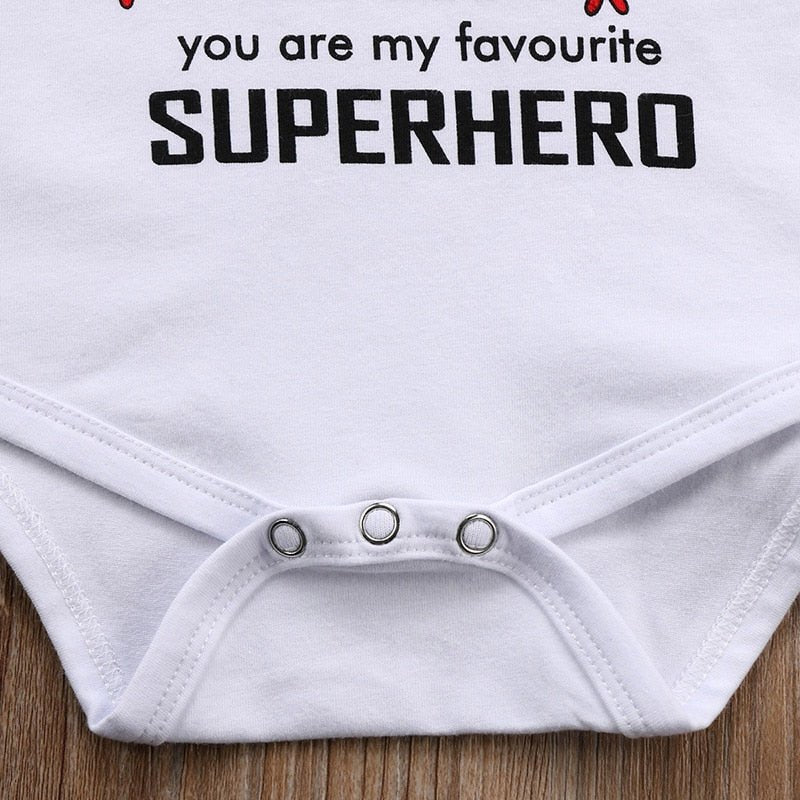 0 - 18M Infant Newborn Baby Superhero Clothes Short Sleeve Cartoon Romper - Shello's Creative Boutique
