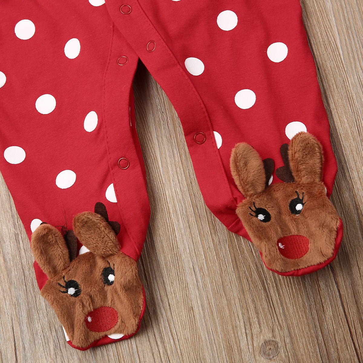 0 - 18M My First Christmas Baby Boy Girl Rompers Newborn Infant Baby Cartoon Deer Red Jumpsuit Playsuit Xmas Baby Costumes - Shello's Creative Boutique