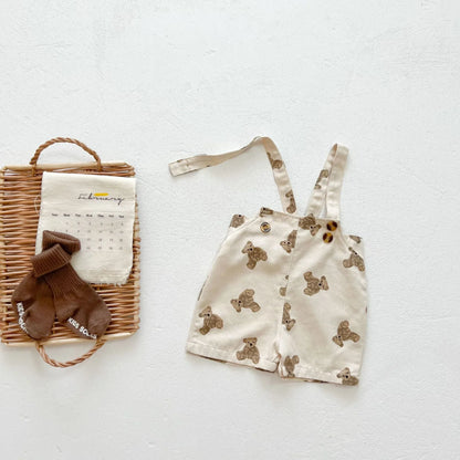Baby Bear Suspender Shorts Two-Piece Set – Adorable Summer Style for Little Ones - Shello's Creative Boutique
