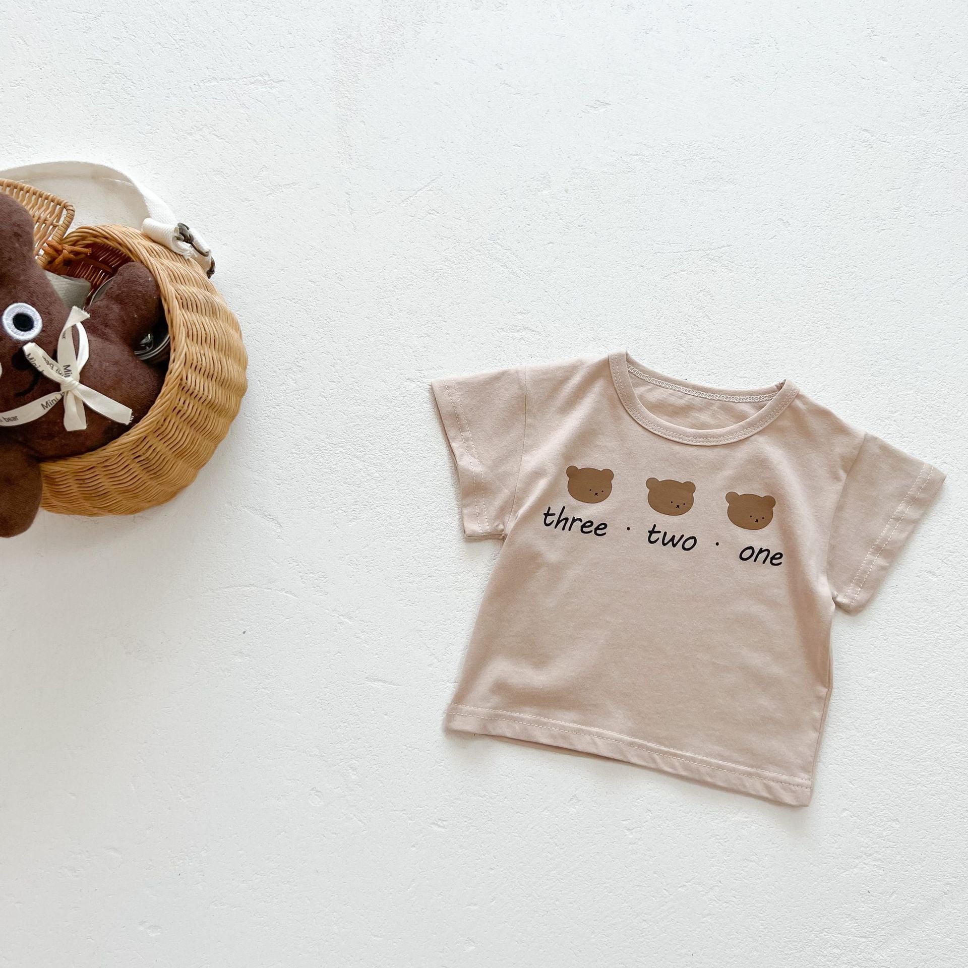 0 - 3 Years Old Baby Suspenders Suit Summer Baby Bear Short - Sleeved Top Suspender Shorts Two - Piece Set - Shello's Creative Boutique