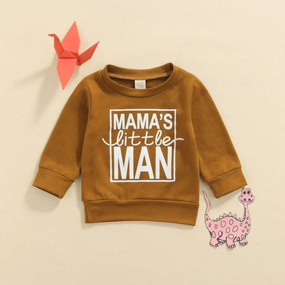 0-3Y Autumn Baby Boys Sweater Outwear 3 Colors Letter Printed Long Sleeve Pullover Causal Tops - Shello's Creative Boutique