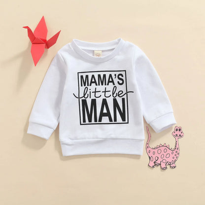 0-3Y Autumn Baby Boys Sweater Outwear 3 Colors Letter Printed Long Sleeve Pullover Causal Tops - Shello's Creative Boutique