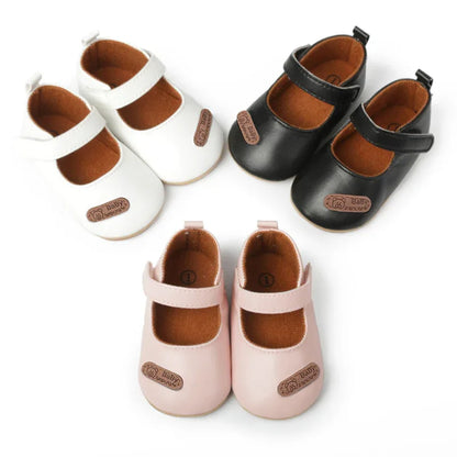 Baby First Walking Shoes - Soft PU Leather Pre-Walker Shoes for 0-12 Months | Non-Slip Sole - Shello's Creative Boutique