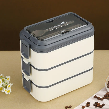 304 stainless steel lunch bento box heating portable fast food insulation multi-layer microwave lunch box eprolo