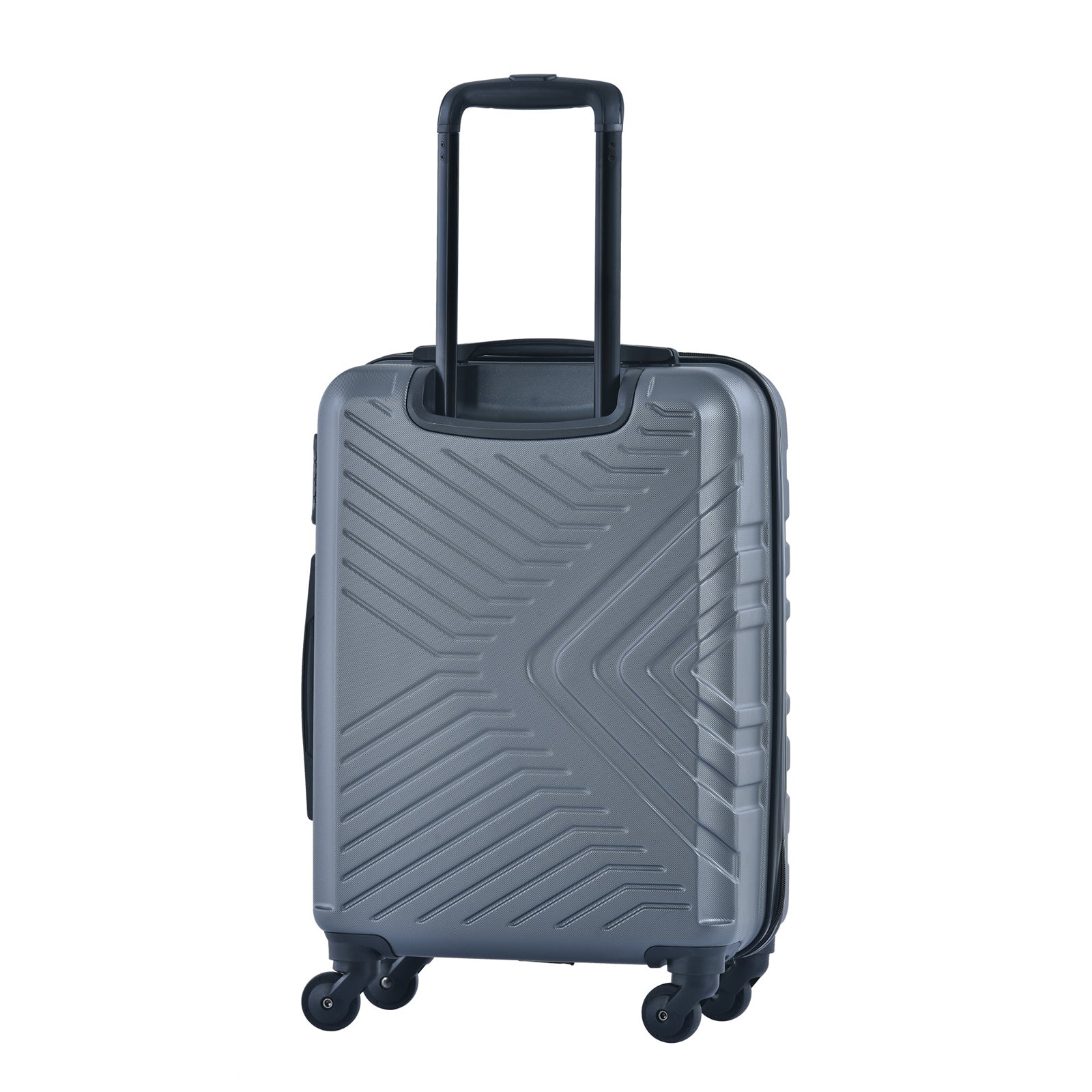 3 Piece Luggage Sets ABS Lightweight Suitcase with Two Hooks, Spinner Wheels, TSA Lock, (20/24/28) Gray eprolo