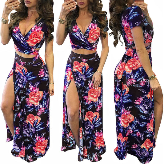 Classic Floral Hot Sale Dress Two Piece Set eprolo