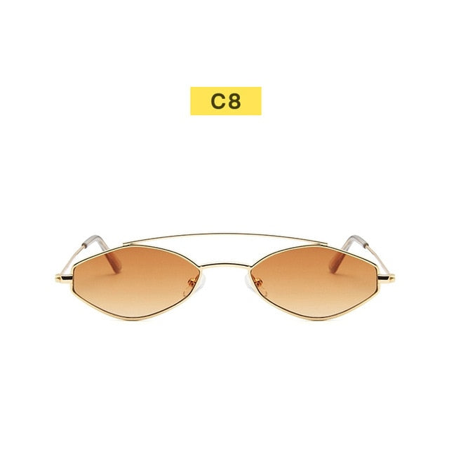 90s Sunglasses Women Retro Oval Sunglasses Lady Brand Designer Vintage Black Sunglasses Girls Eyeglasses UV400 Oculos Shello Creative Boutique
