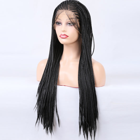 Lace Front Wig Braided Wigs Braiding Hair For Black Women Long Cosplay Synthetic Box Braid Wig Shello Creative Boutique