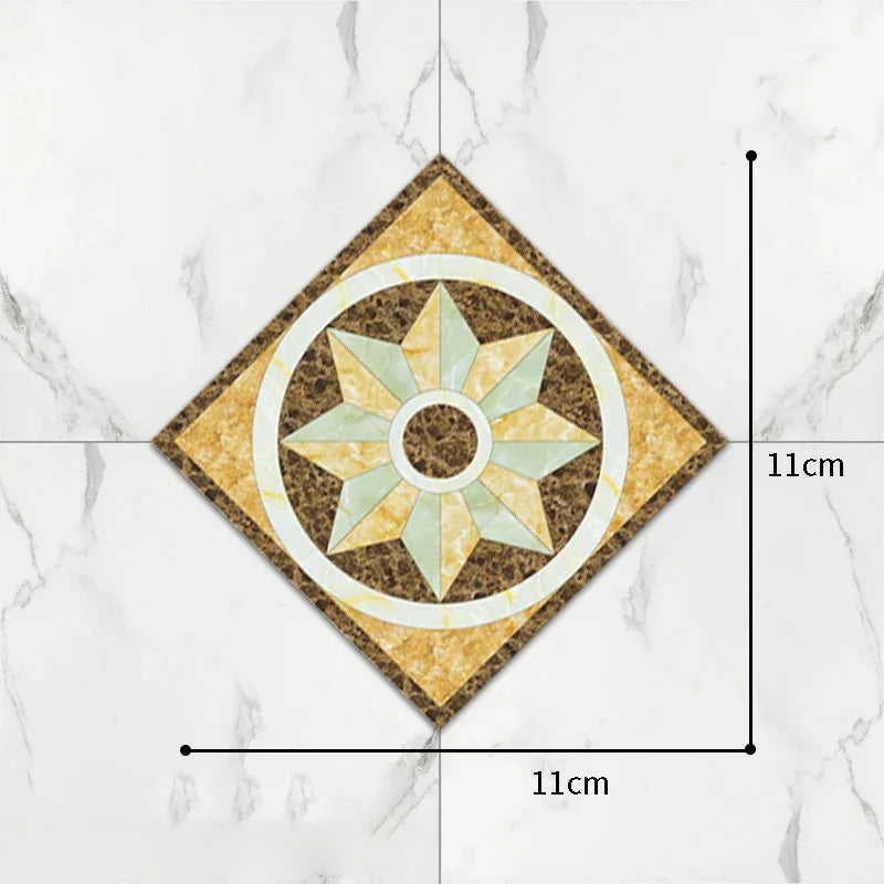 Self-Adhesive Floor Tile Stickers – Waterproof Wear-Resistant Diagonal Design - Shello's Creative Boutique