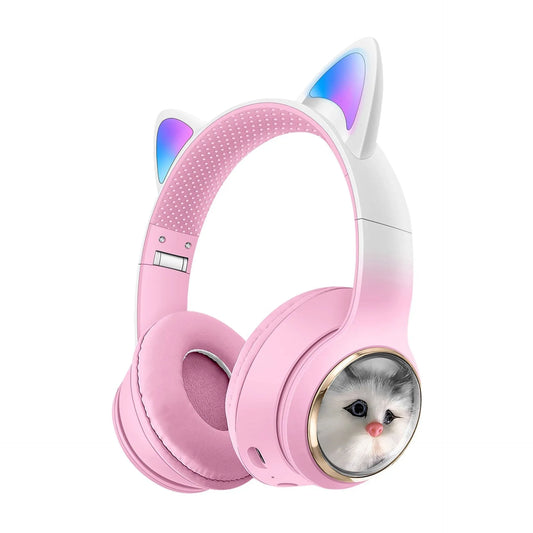 AKZ-09 Earphones Space Cabin Cartoon Simulation Cat Bluetooth Headwear Large Battery Earphones Foldable - Shello's Creative Boutique