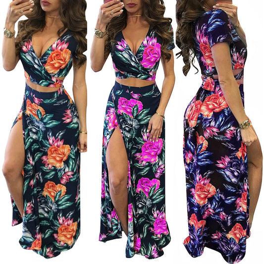 Classic Floral Hot Sale Dress Two Piece Set eprolo