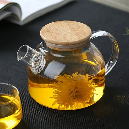 Heat Resistant Glass Teapot Set Clear - Shello's Creative Boutique