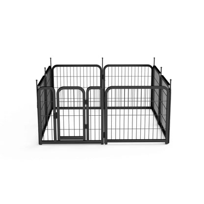 8-Panel Dog Fence - 24" Portable Indoor/Outdoor Pet Pen