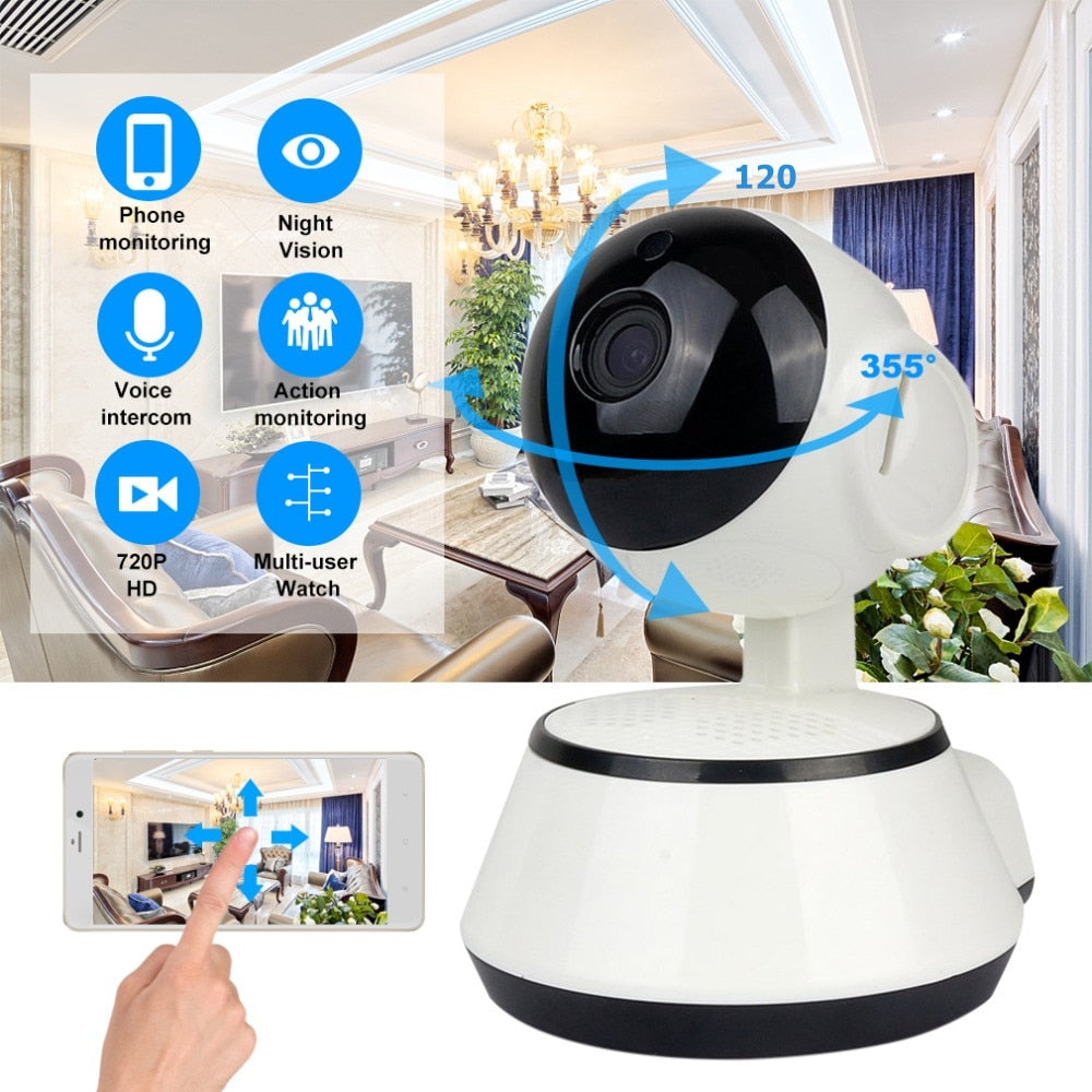 Baby Monitor Portable WiFi IP Camera 720P HD Wireless Smart Baby Camera Audio Video Record Surveillance Home Security Camera eprolo