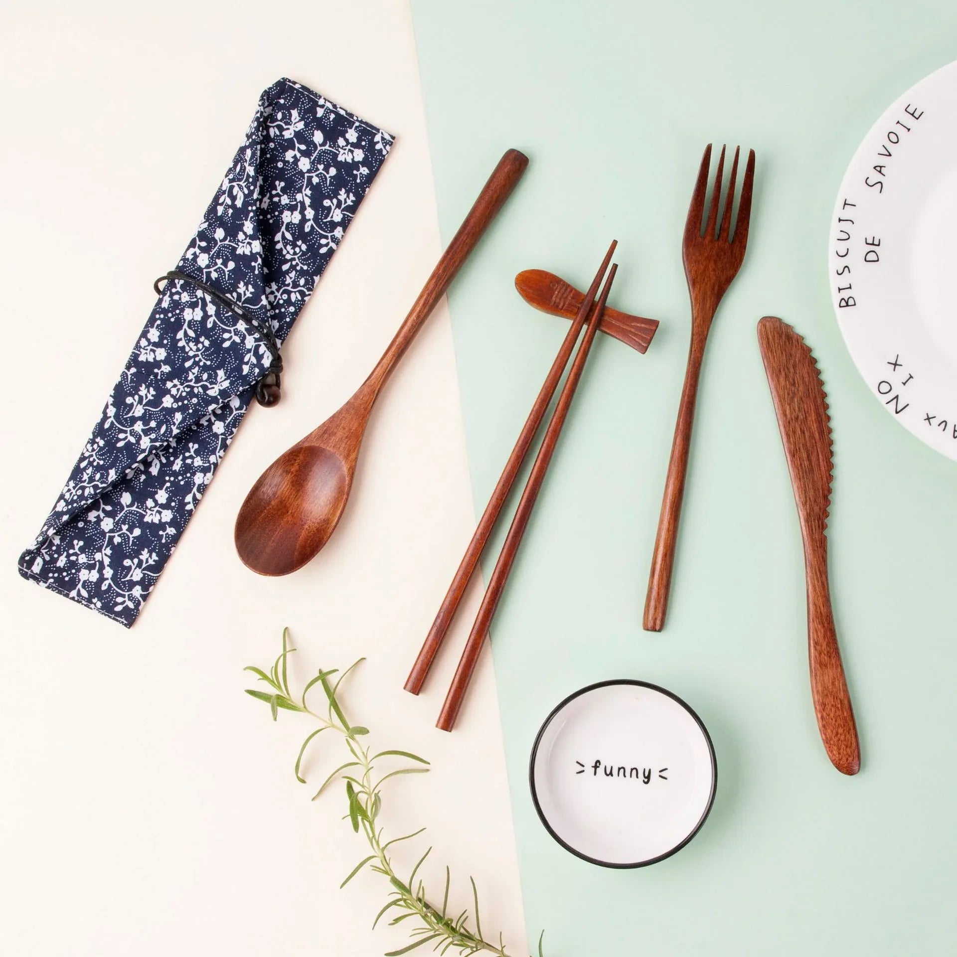 Japanese Style Long Handled Spoons, Forks, Chopsticks, Three Piece Set Of Wooden Portable Tableware, Chopsticks, Spoons, Set - Shello's Creative Boutique