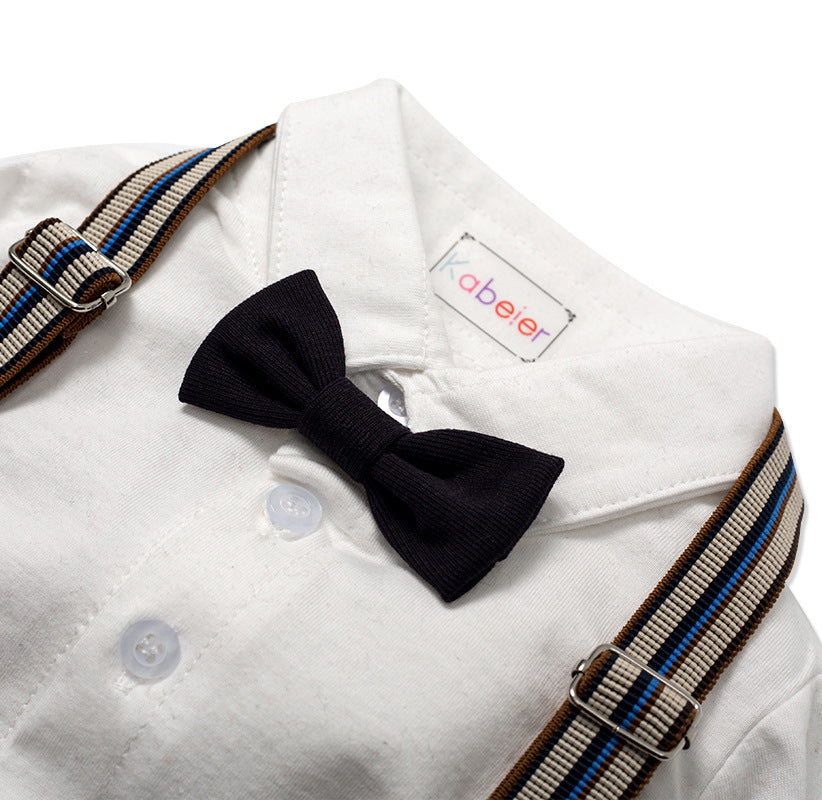 Boy Baby Gentleman One-Year-Old Wash Clothing Summer New Boy One-Piece Romper Children's Suit Shello Creative Boutique