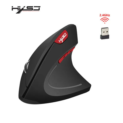 New Wireless Mouse 2.4G Vertical Health Mouse External Battery 6D Design Computer Office - Shello's Creative Boutique