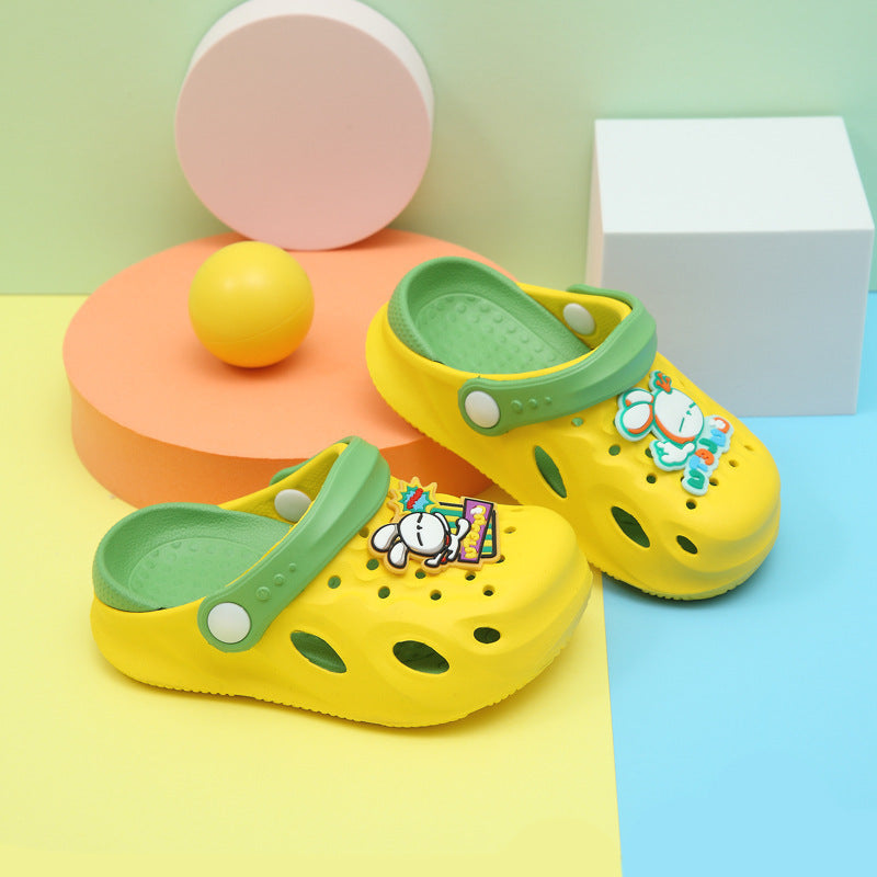 New Children's Hole Shoes Baby Children's Shoes Boys And Girls Summer Cute Outer Wear Toddler Soft Bottom Sandals And Slippers eprolo