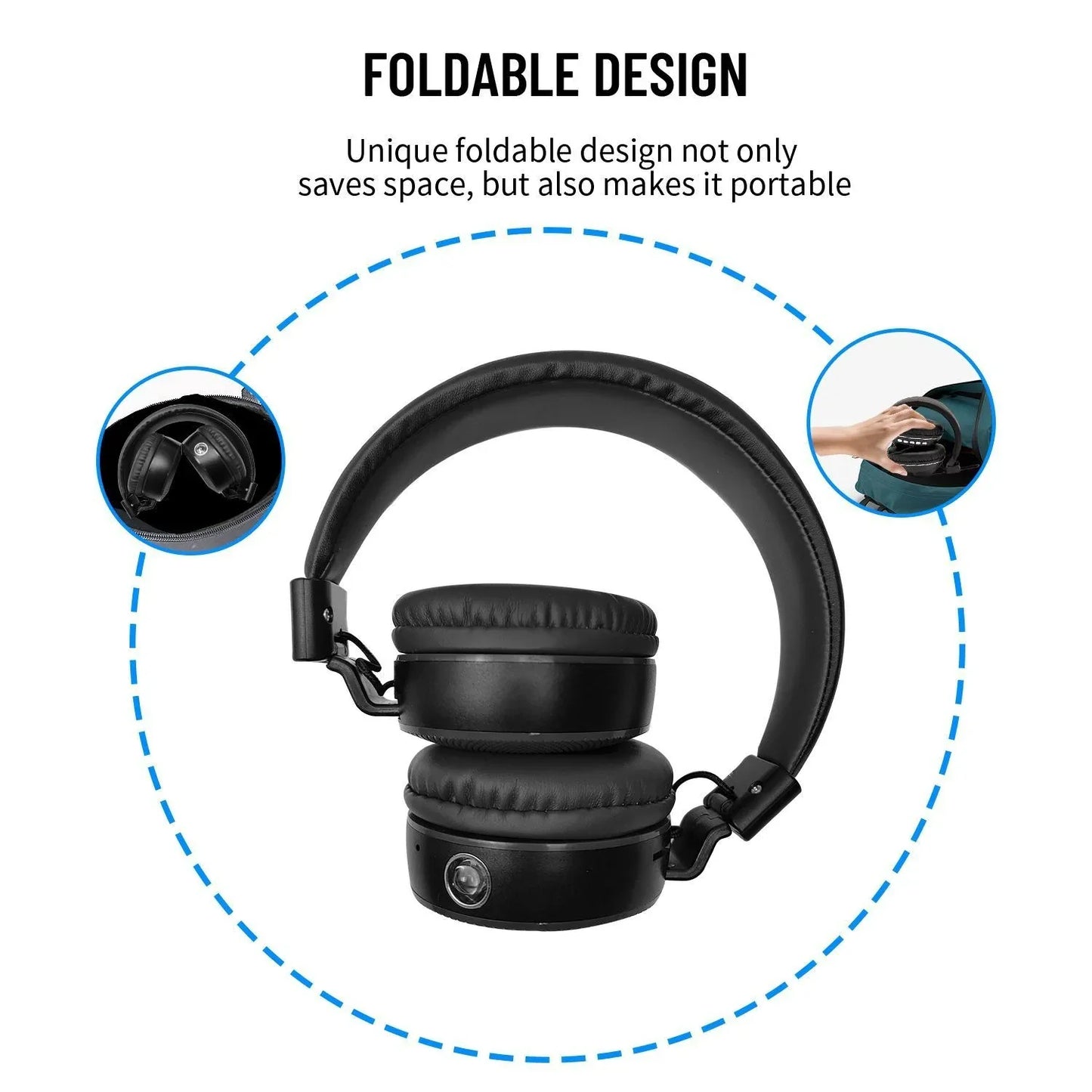 AKZ-B67 Bluetooth headset with high battery flashlight lighting headset card insertion FM - Shello's Creative Boutique