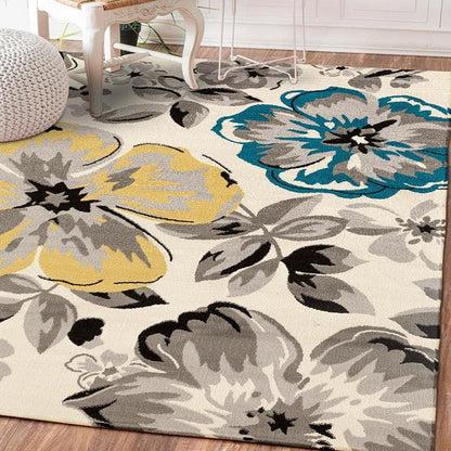Abstract Floral Kitchen & Living Room Carpet – Anti-Slip Designer Floor Mat - Shello's Creative Boutique