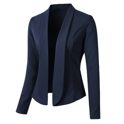 Blazers Women Fashion Solid Tops Long Sleeve Jacket Ladies Office Wear - Shello's Creative Boutique