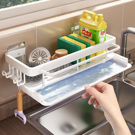 Wipe Rack Kitchen Storage Rack Without Punching Shelves Wall Mounted Spice Rack Home Drainert eprolo