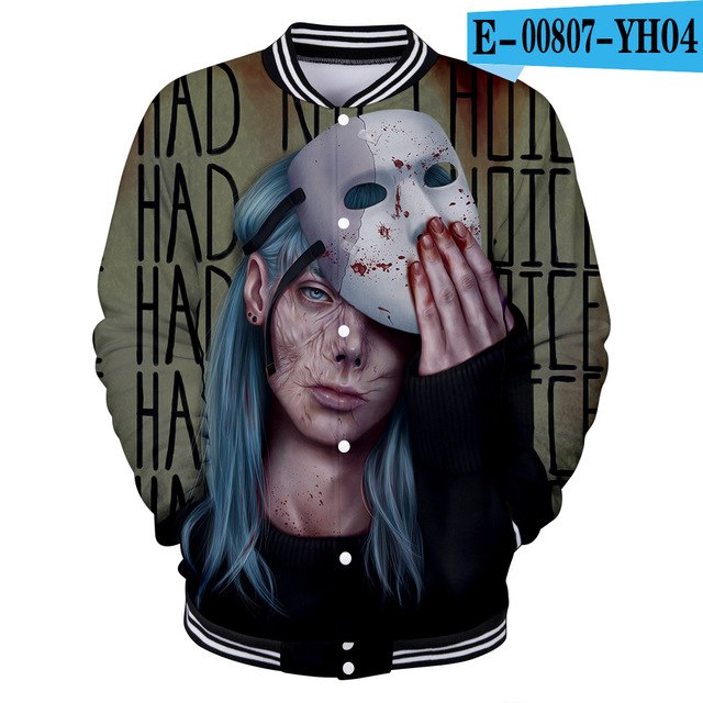 Sally face 3D jacket Hoodies New Hot Fall 3D baseball jacket Harajuku printing Sally face Baseball uniform Sweatshirt Men/Women eprolo