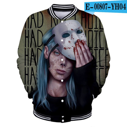 Sally face 3D jacket Hoodies New Hot Fall 3D baseball jacket Harajuku printing Sally face Baseball uniform Sweatshirt Men/Women eprolo