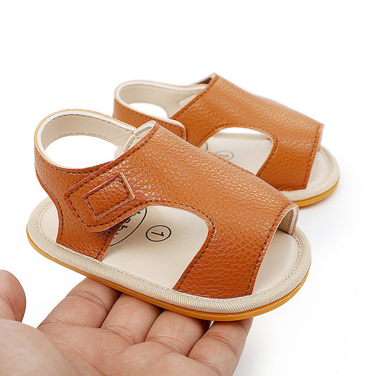Baby Boy Summer Sandals Rubber Sole Breathable Toddler Shoes 0-3-6-9-12 Months Shoes eprolo