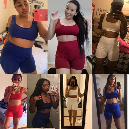 2 Piece Set Women Crop Tops and Biker Shorts Sweat Suits Sexy Club Outfits Two Piece Casual Tracksuit Matching Sets eprolo