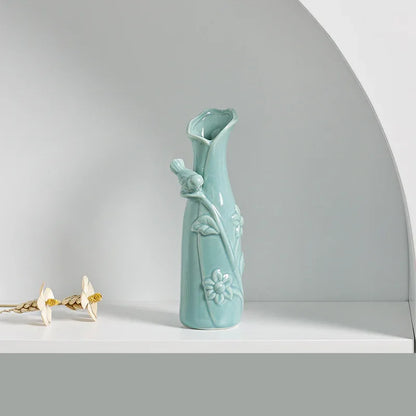 Aromatherapy Bottle Mini Ceramic Vase – Whimsical Butterfly Design - Shello's Creative Boutique