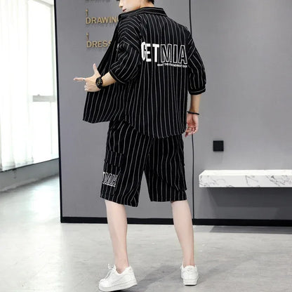 teenage five quarter pants fashionable two-piece set - Shello's Creative Boutique