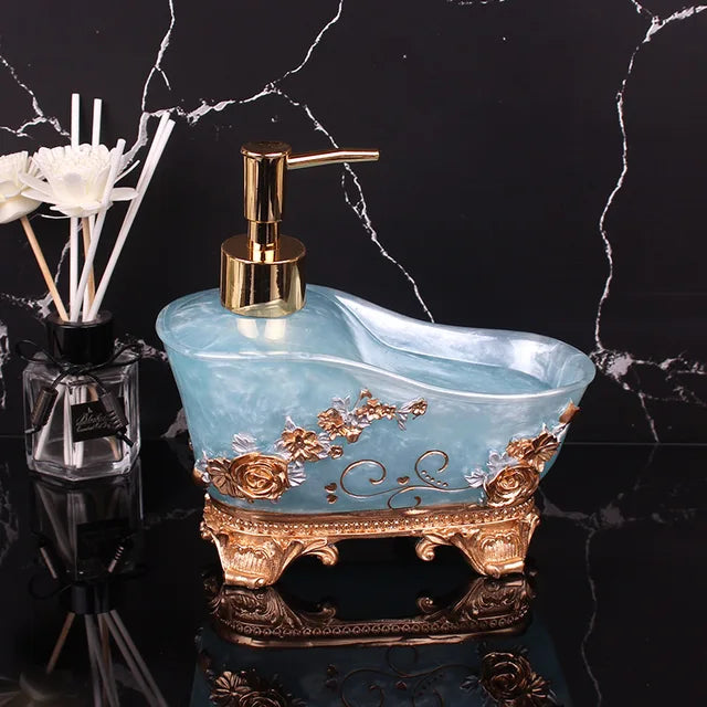 European Liquid Soap Bottle Resin Bathtub Shape Bathroom Sanitizer Bottles Shampoo Shower Gel Wristband Dispenser Accessories Shello Creative Boutique