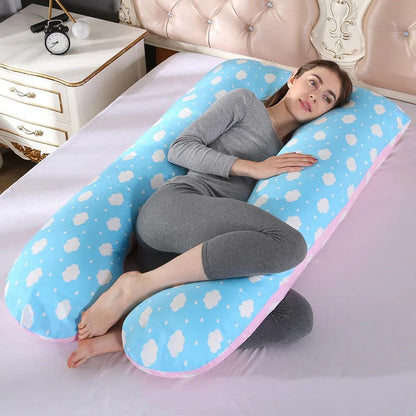 Pregnancy Pillow Bedding Full Body Pillow for Pregnant Women Comfortable U-Shape Cushion Long Side Sleeping Support Pillows - Shello's Creative Boutique