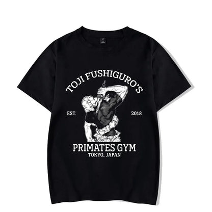 Anime Printed Streetwear Vintage Washed T-shirt Men Harajuku - Shello's Creative Boutique