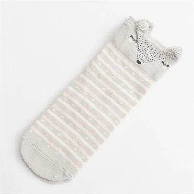 1Pair Warm Women Socks Striped 3D Socks Autumn Winter Style Socks - Shello's Creative Boutique