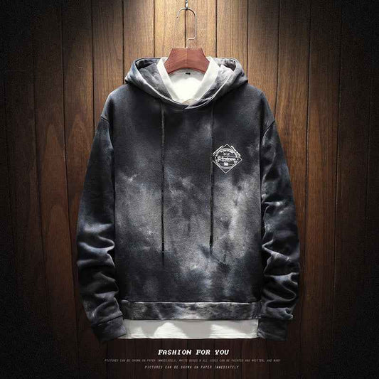 Shark Hoodie Men fashion Hoodies Patchwork Sweatshirt Punk Rock Print Casual Streetwear