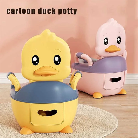 Children's Pot 1-6 Years Old Upgraded Cute Duck Baby Toilet Seat Baby Potty Portable Stool Boys & Girls Safe Trainer Seat WC eprolo