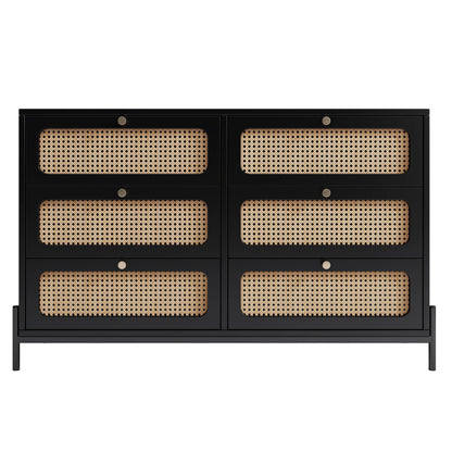Modern Hemp Vine Wood Closet with 6 drawers - Modern Elegance - Shello's Creative Boutique