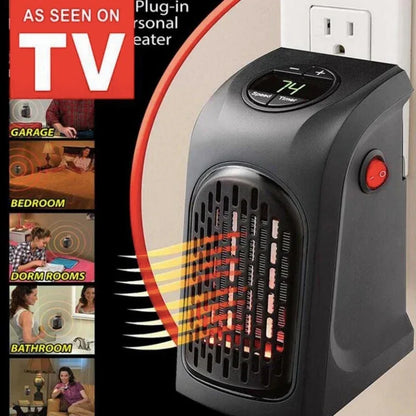 Electric Wall Heater Mini Portable Plug-in Personal Space Warmer for Indoor Heating Camping Any Place Adjustable Thermostat - Shello's Creative Boutique