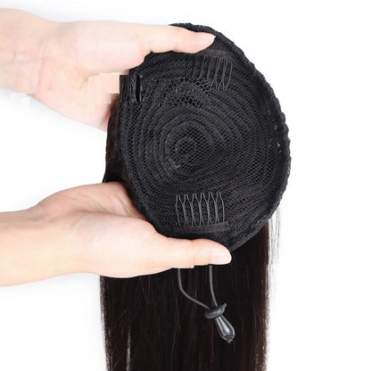 Drawstring Straight Hair Ponytail - Human Hair Extension Braids - Shello's Creative Boutique